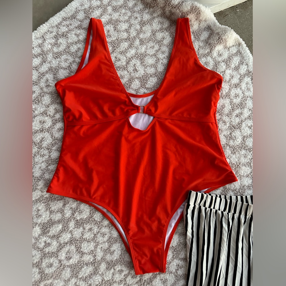 Red 2X Shein Swimsuit